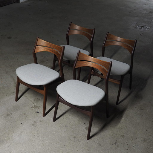 4X chaises de salle à manger Erik Buch modèle 310