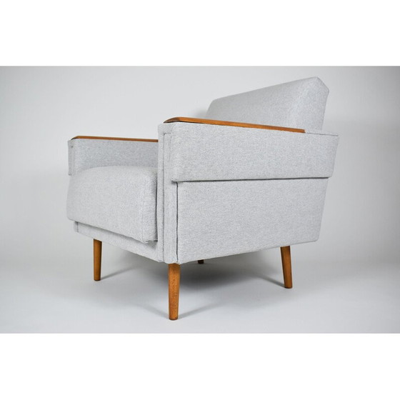 Image 1 of Fauteuil DDR vintage tissu gris 1960