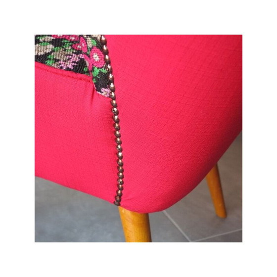 Image 1 of Chaise de cocktail vintage à fleurs, 1950