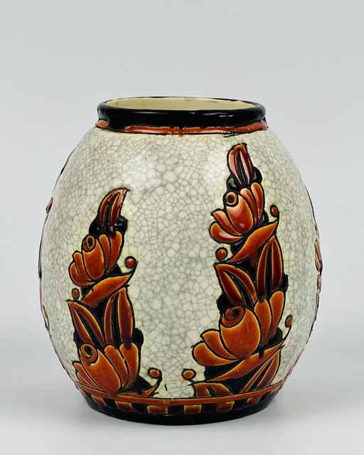 Boch Frères, Charles Catteau, Vase, Céramique, 1920-1930 Belgique