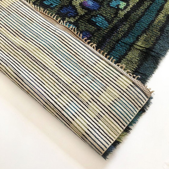 Image 1 of Tapis vintage à poils longs de Rya, Suède 1960