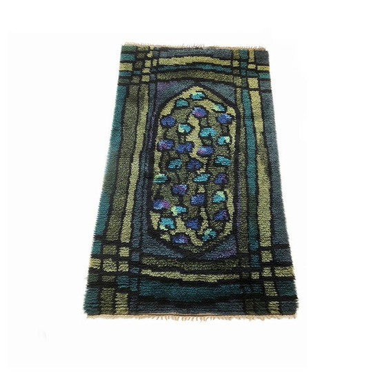 Image 1 of Tapis vintage à poils longs de Rya, Suède 1960