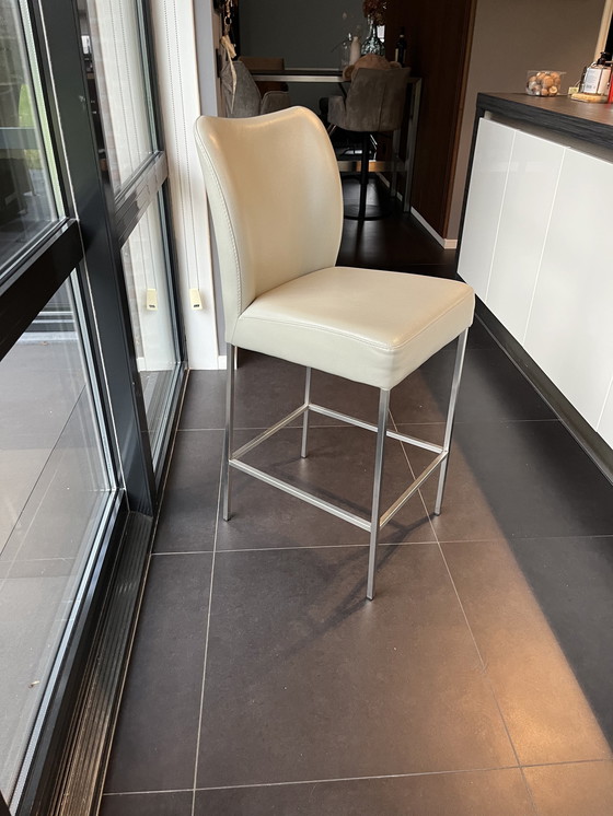 Image 1 of Bert Plantagie 4 tabourets de bar en cuir