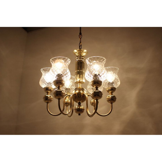 Image 1 of Lustre vintage de Kamenický Šenov, Tchécoslovaquie 1950