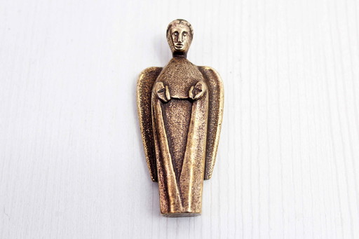 Petit Ange Moderniste En Bronze