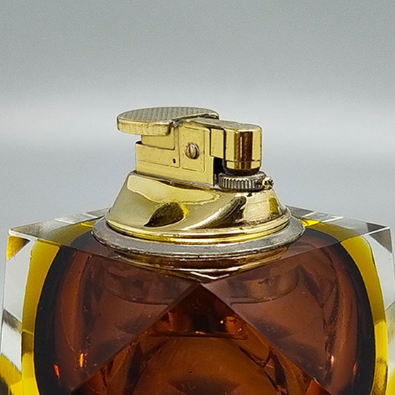 Image 1 of 1960S Stunning Table Lighter In Murano Sommerso Glass By Flavio Poli For Seguso