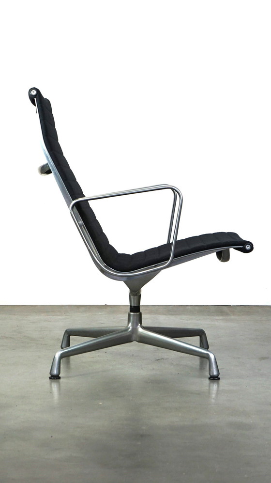 Image 1 of Design Vitra Swivel Armchair Model Ea 116 In Black Fabric