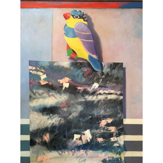 Image 1 of Peinture ancienne "Mated Measure" de Richard Frank, USA 1980