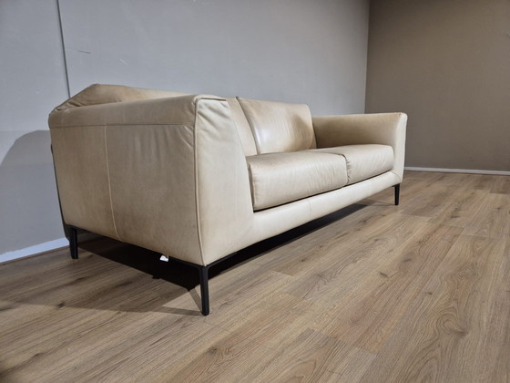 Image 1 of Pode Fold - Canapé 2,5 places - Crème - Marron - Cuir - Design