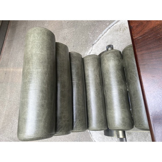 Image 1 of Bureau vintage en acier, cuir et acajou par Marzio Cecchi pour Studio Most, Italie 1969