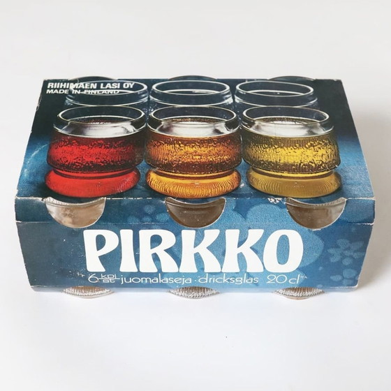 Image 1 of Verres à boire Vintage Riihimäki New In Box Finnish Design Glass