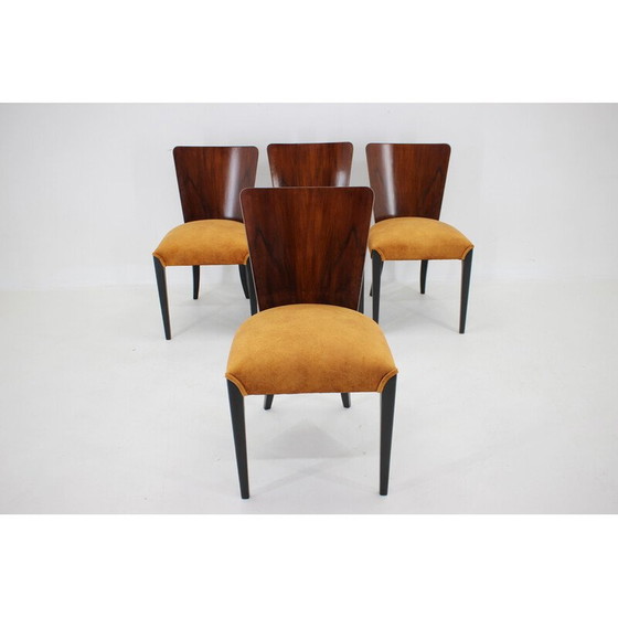 Image 1 of Ensemble de 4 chaises de salle à manger vintage H-214 par Jindrich Halabala pour Up Závody, années 1950
