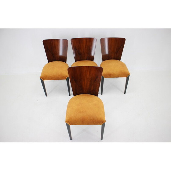 Image 1 of Ensemble de 4 chaises de salle à manger vintage H-214 par Jindrich Halabala pour Up Závody, années 1950