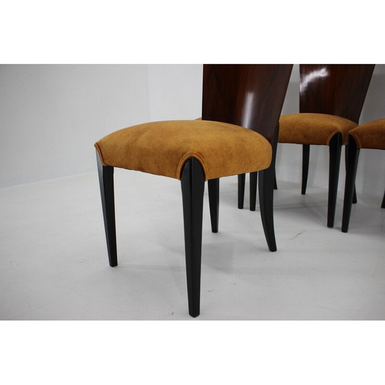Image 1 of Ensemble de 4 chaises de salle à manger vintage H-214 par Jindrich Halabala pour Up Závody, années 1950