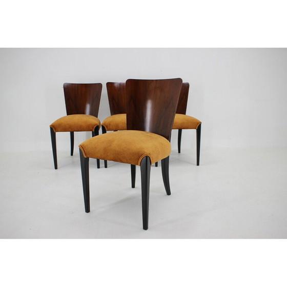 Image 1 of Ensemble de 4 chaises de salle à manger vintage H-214 par Jindrich Halabala pour Up Závody, années 1950