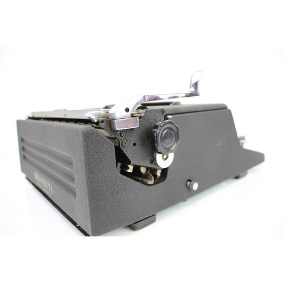 Image 1 of Machine à écrire vintage en plastique chromé pour Olivetti, Italie 1946