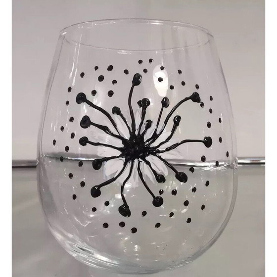 Image 1 of Set de 6 verres à eau vintage en verre transparent