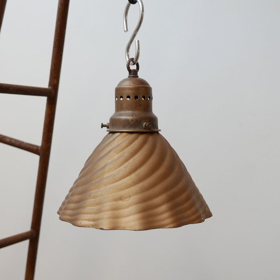 Image 1 of Lampe pendante Vintage X Ray Gold Mercury Shade