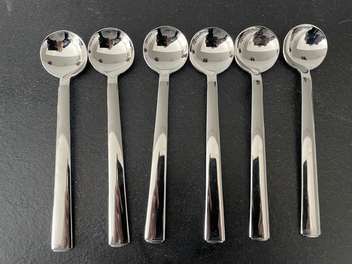 6 x Alessi Cuillères à café Rundes Modell