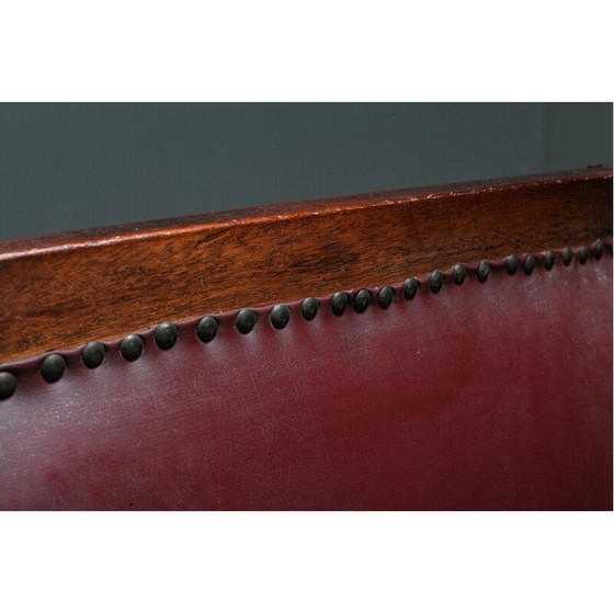 Image 1 of Paire de fauteuils vintage en acajou et cuir par Carlo et Piero Zen, Italie 1910