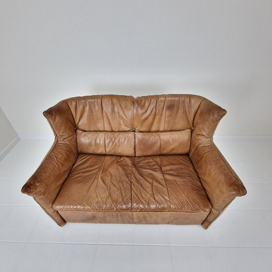 Image 1 of Canapé vintage 2 places en cuir cognac par Gerard van den Berg pour Montis, 1980