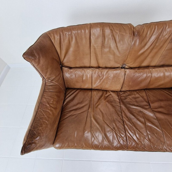 Image 1 of Canapé vintage 2 places en cuir cognac par Gerard van den Berg pour Montis, 1980