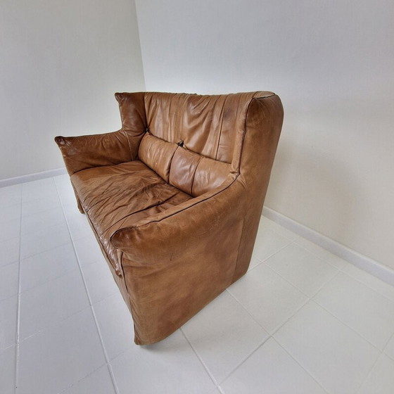 Image 1 of Canapé vintage 2 places en cuir cognac par Gerard van den Berg pour Montis, 1980