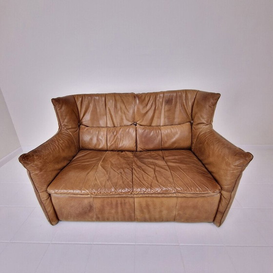 Image 1 of Canapé vintage 2 places en cuir cognac par Gerard van den Berg pour Montis, 1980