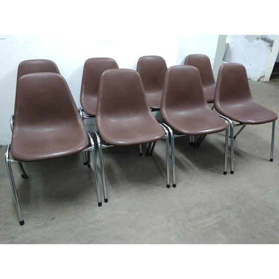 Image 1 of Ensemble de 8 chaises vintage par Pollak Orly Sulo, 1979