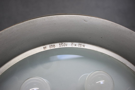 Image 1 of Lustre en cuivre Bauhaus UFO par Josef Hurka, Tchécoslovaquie, années 1930