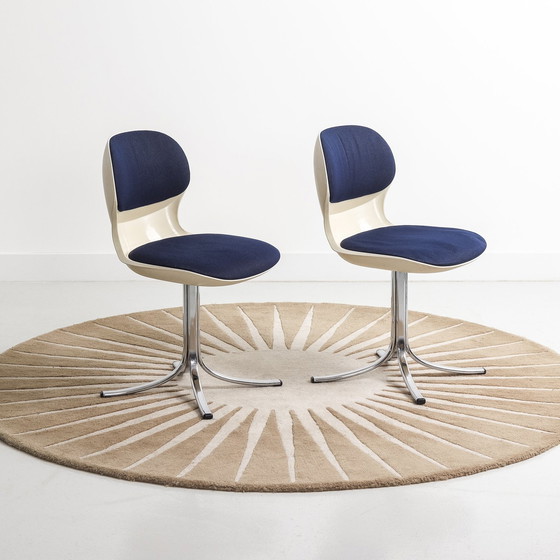 Image 1 of Lot De Deux Chaises De Salle À Manger Martin Stoll Modèle 7105 Pour Giroflex, 1975