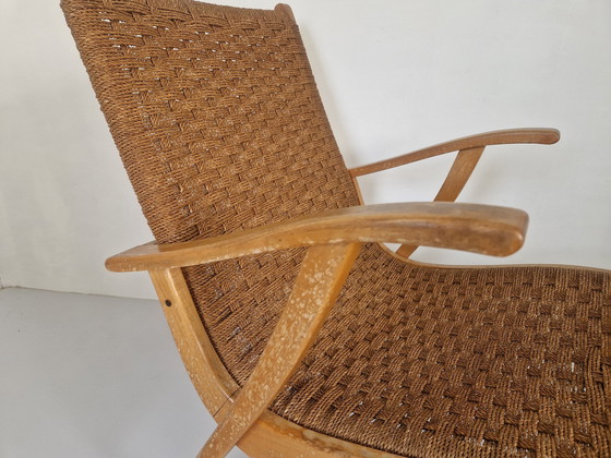 Image 1 of Chaise en hêtre et corde de Vroom & Dreesman