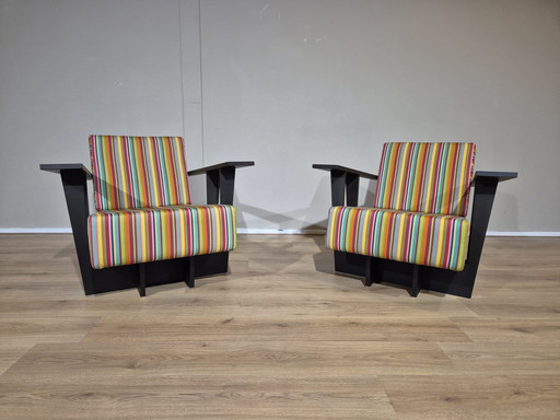 2X Fauteuil Neil David F1 - Bois de frêne - Design - Etat neuf