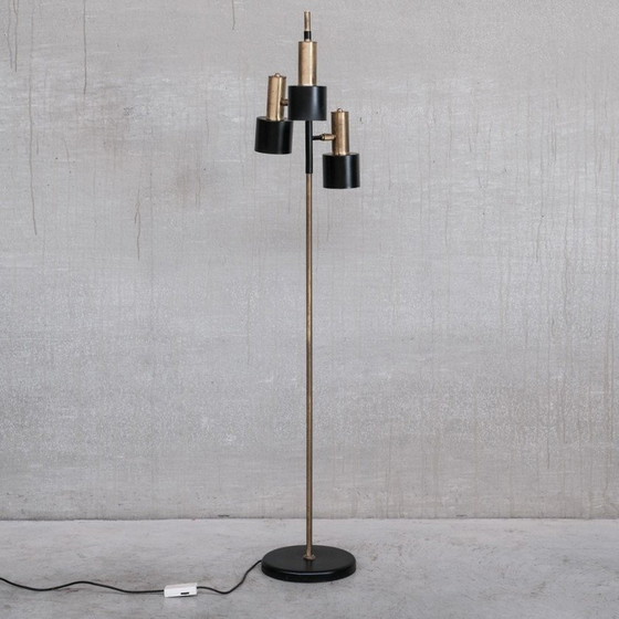 Image 1 of Lampadaire Vintage No.2 en laiton, Hollande 1970