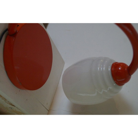 Image 1 of Lampe à arc en métal laqué et opaline, 1970