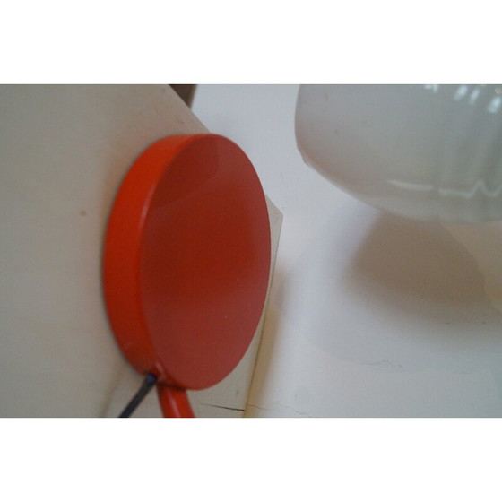 Image 1 of Lampe à arc en métal laqué et opaline, 1970