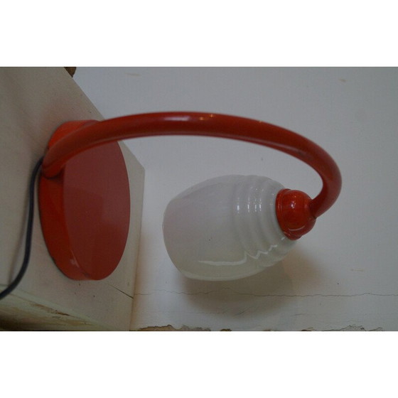 Image 1 of Lampe à arc en métal laqué et opaline, 1970