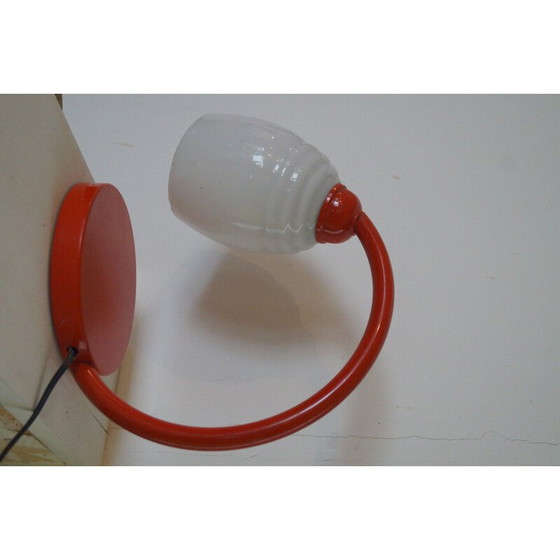 Image 1 of Lampe à arc en métal laqué et opaline, 1970