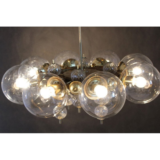 Image 1 of Lustre vintage en laiton par Kamenicky Senov, 1970