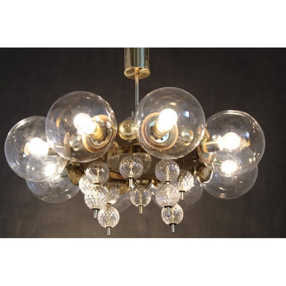 Image 1 of Lustre vintage en laiton par Kamenicky Senov, 1970