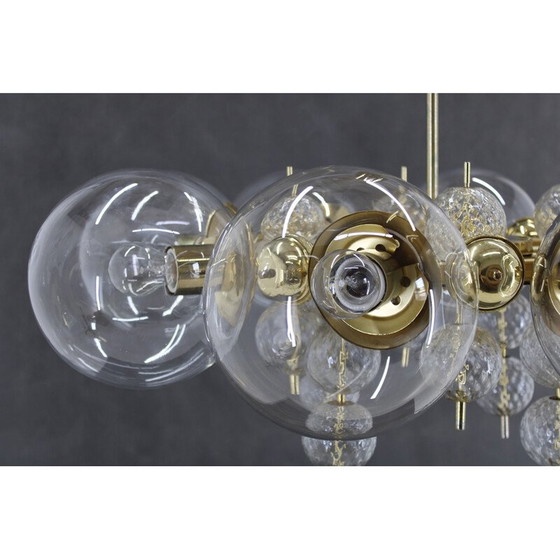 Image 1 of Lustre vintage en laiton par Kamenicky Senov, 1970