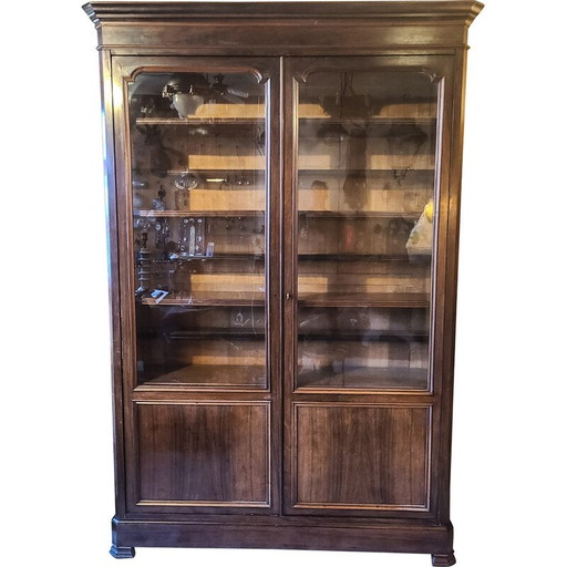 Bibliothèque vintage en palissandre et placage de chêne