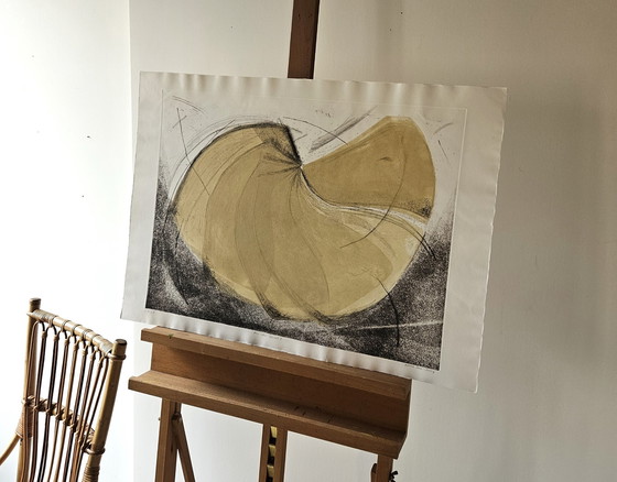 Image 1 of Gravure en couleur Antonia Dombrowsky 2003 - Gravure en couleur Papier Bütten fait main