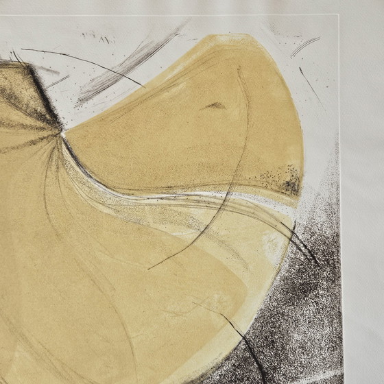 Image 1 of Gravure en couleur Antonia Dombrowsky 2003 - Gravure en couleur Papier Bütten fait main