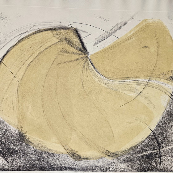 Image 1 of Gravure en couleur Antonia Dombrowsky 2003 - Gravure en couleur Papier Bütten fait main