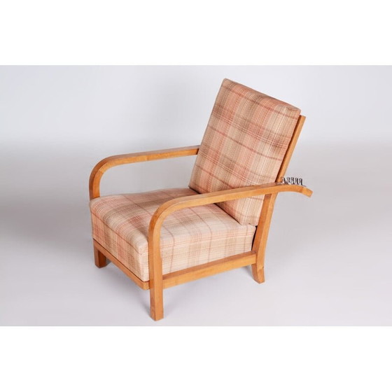 Image 1 of Chaise Vintage "Art Deco" en noyer, République Tchèque 1930