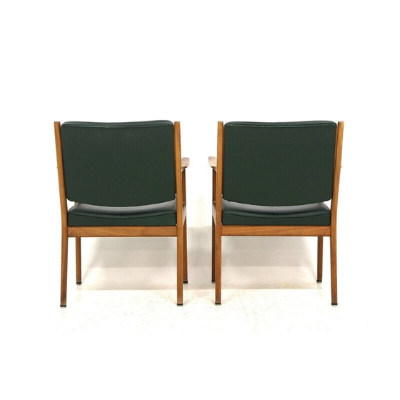 Image 1 of Paire de fauteuils en cuir vintage de Karl Erik Ekselius, Suède 1960