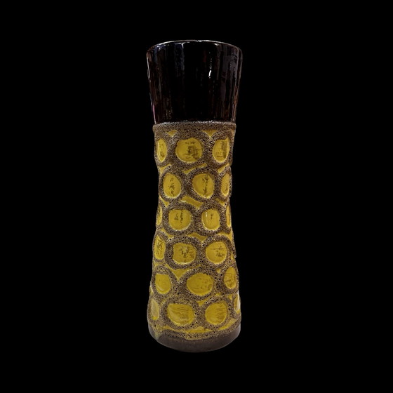 Image 1 of Vase en céramique de lave grasse Strehla Keramik, Allemagne 1970S.