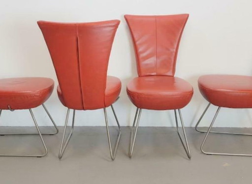 4 Chaises de salle à manger inclinables design