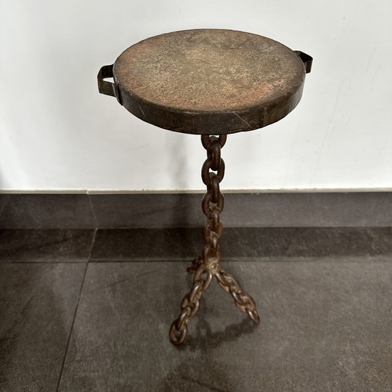 Image 1 of Table d'appoint brutaliste Mid Century - Anchor Chain